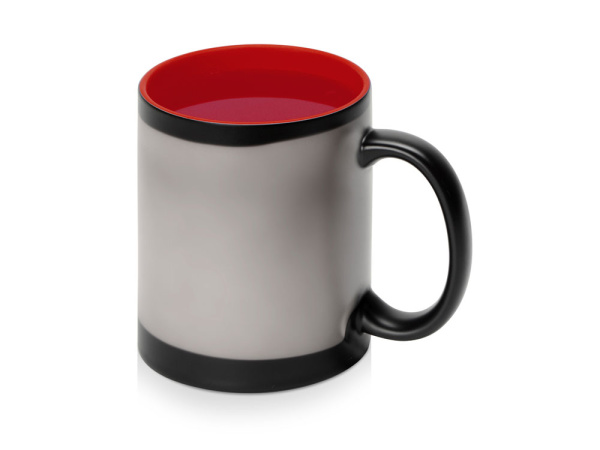 Кружка-хамелеон «Surprise» матовая, Цвет черный матовый/красный глянцевый