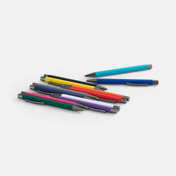 Ручка шариковая Atento Soft Touch, желтая, 13,5х0,9 см