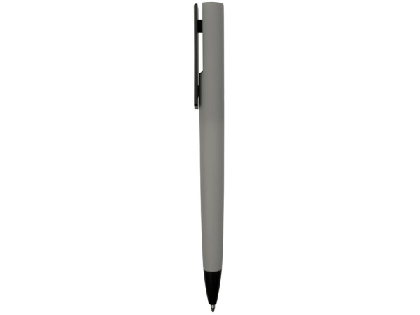 Ручка пластиковая soft-touch шариковая «Taper», Цвет серый/черный