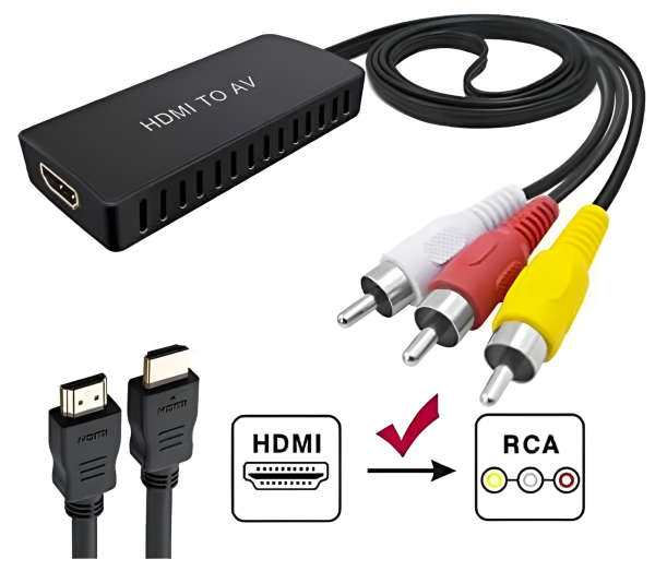 Кабель-конвертер H73  HDMI на AV, euro composite / Позволяет использовать простое подключение мультимедийного ПК к телевизору