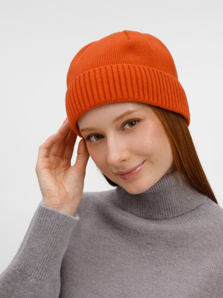 Шапка ComFleece, темно-оранжевая (кирпичная), размер 60-62