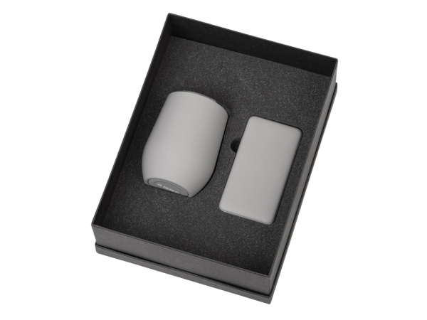 Подарочный набор «COLOR IT» с термокружкой и повербанком, Размер 5000 mAh, Цвет серый