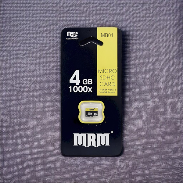 Карта памяти MRM MB01, microSDHC, 4 ГБ, Class 10, 10 Мб/с, High speed, черный / Надежность и скорость для ваших устройств