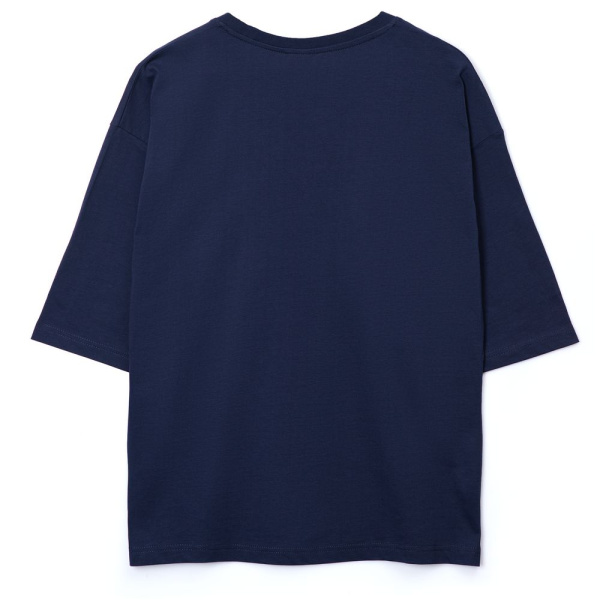 Футболка оверсайз унисекс Base Space, темно-синяя, XS–XXL