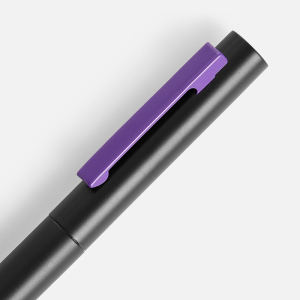 Ручка шариковая Inkolor, черная с фиолетовым, 13,7х1,1 см