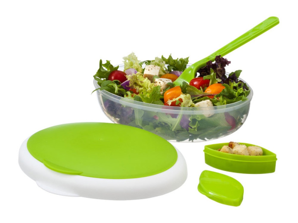 Контейнер для ланча «Maalbox», Цвет лайм/белый/прозрачный