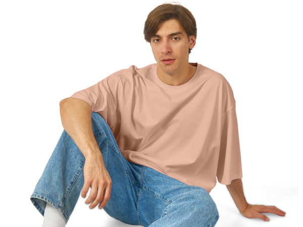 Футболка оверсайз «Berlin» унисекс, Размер XS-S, Цвет лососевый