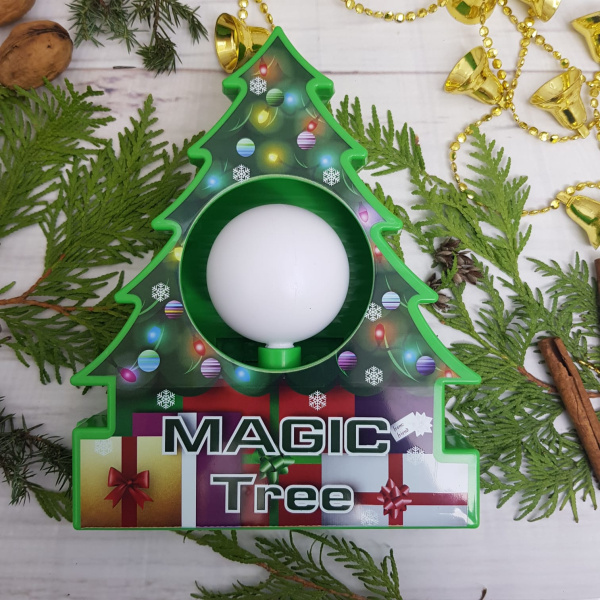 Набор  для раскрашивания новогоднего шара Magic Tree (Ёлочка, 3 шара, 8 маркеров). Елка, новогодние 