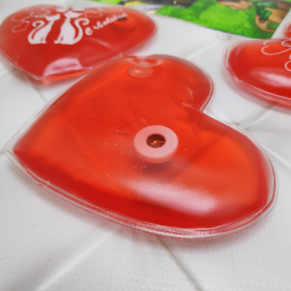 Солевая многоразовая грелка «Сердце с Любовью!» 13 х 11 см Активатор "кнопка"
