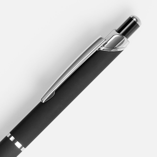 Ручка шариковая Chromos Soft Touch, черная, 13,9х1,1 см