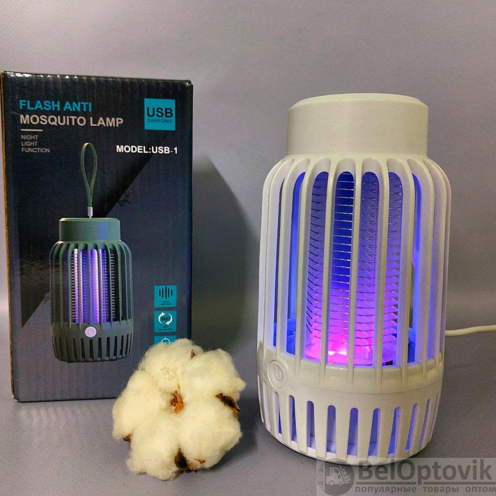 Антимоскитная лампа - ловушка для насекомых Flash Anti Mosquito lamp USB-1  (2 режима лампы, режим ловушки (арт: TDA-4398) от 410 ₽ рублей оптом в  Москве