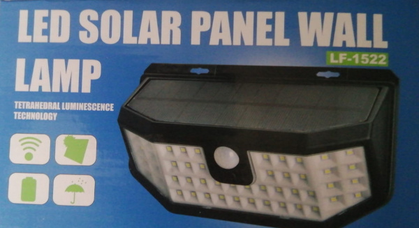 Фонарь с датчиком движения на солнечной батарее 48 LED Solar Wall Lamp LF-1522