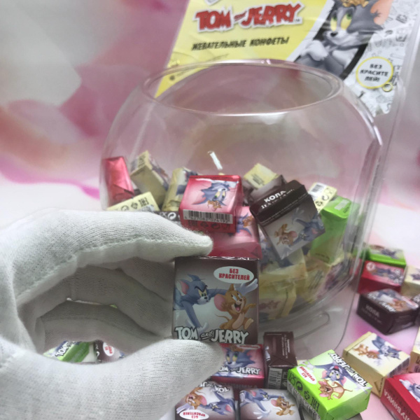 Блок жевательных конфет Tom and Jerry  (Том и Джери), 120 шт. Ассорти вкусов