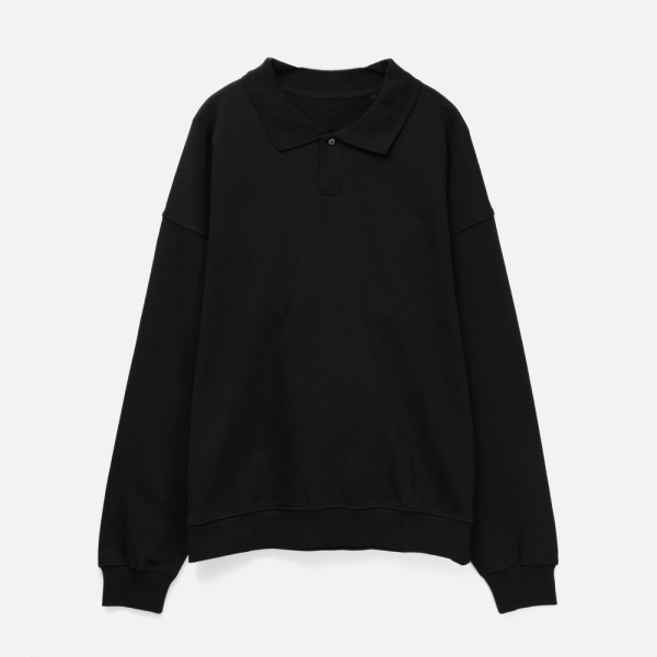 Свитшот оверсайз унисекс S6, черный, XS–XXL