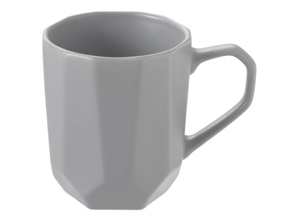 Кружка с гранями «Amery», Цвет серый матовый