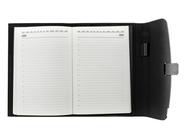 Ежедневник недатированный А5 «Senate» с магнитным клапаном, Размер A5, Цвет черный
