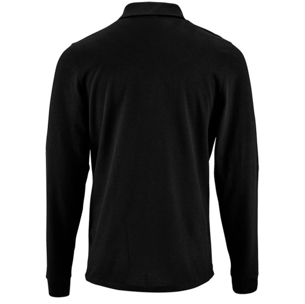 Рубашка поло мужская с длинным рукавом Perfect LSL Men, черная, S–3XL