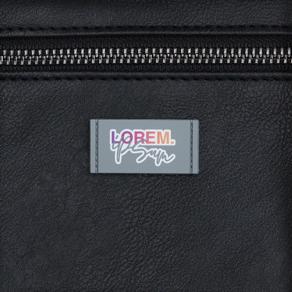 Лейбл из ПВХ Dzeta, XS, серый, 2х4х0,2 см