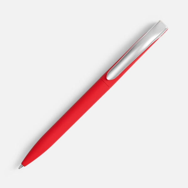 Ручка шариковая Pin Soft Touch, красная, 14,5х1,0 см