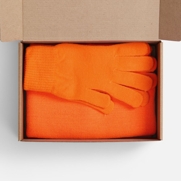 Набор Knit Warm, оранжевый, 24х16,5х7,6 см