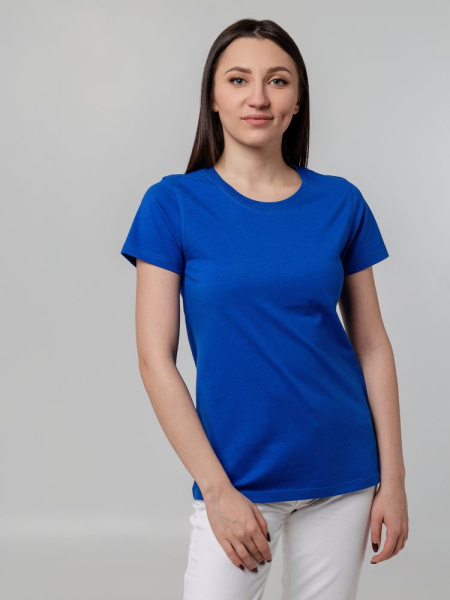 Футболка женская T-bolka Stretch Lady, ярко-синяя (royal), S-XL