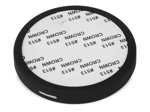 Беспроводное зарядное устройство «Sketch» с закаленным стеклом, Цвет черный