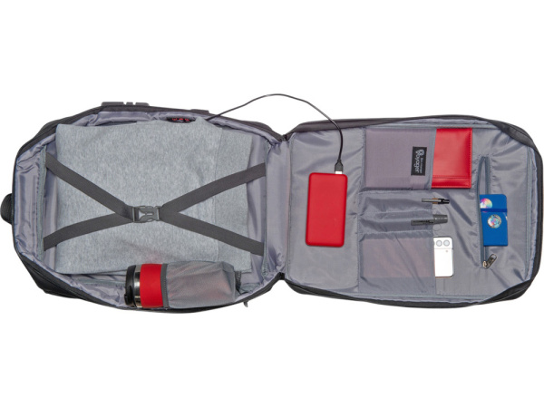 Антикражный рюкзак Sheller для ноутбука 17.3"  с пластиковой поверхностью, Цвет черный