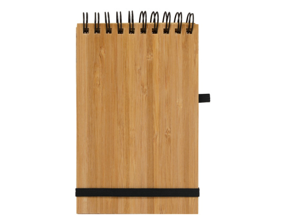 Блокнот «Kawasaki S» с обложкой из бамбука, Цвет натуральный