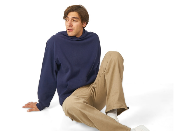 Толстовка с капюшоном оверсайз «Berlin» унисекс, Размер M-L, Цвет темно-синий