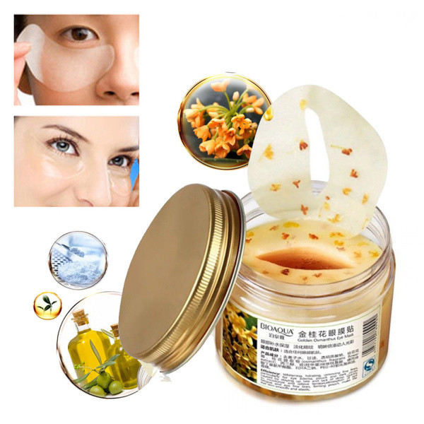 Патчи - маска для кожи вокруг глаз 360° с османтусом (БиоАква) Bioaqua Golden Osmanthus Eye Mask, 80