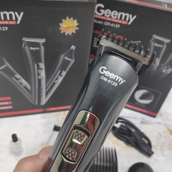 Электрическая бритва и триммер для волос (бороды) 3 в 1 Geemy GM-6129