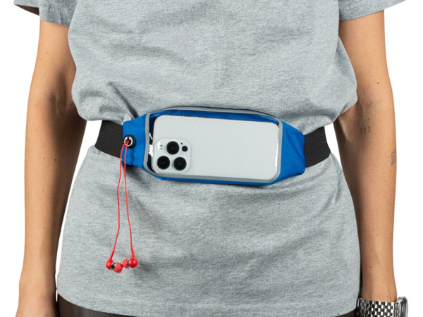 Сумка на пояс «Спринт», Цвет синий/черный/прозрачный