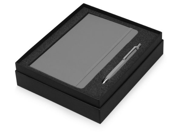 Подарочный набор Moleskine Hemingway с блокнотом А5 и ручкой, Цвет серый