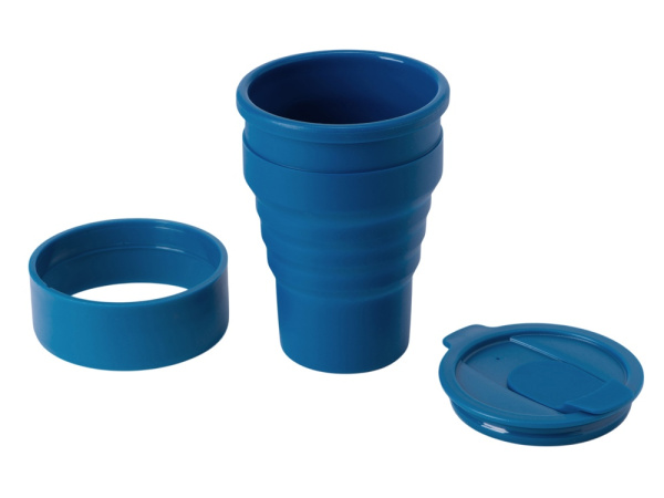 Силиконовый складной стакан «GoCup», Цвет синий индиго