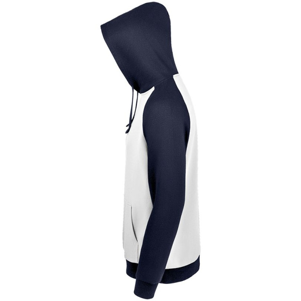 Толстовка унисекс Seattle, белая с темно-синим, XS–3XL