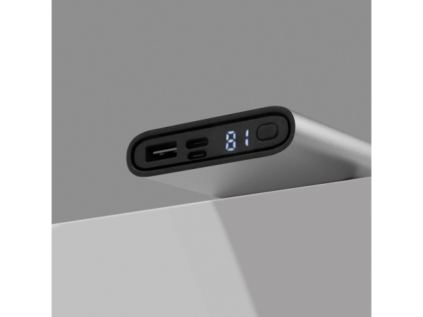 Внешний аккумулятор «Terra Pro» с QC/PD, 10000 mAh, Цвет серебристый