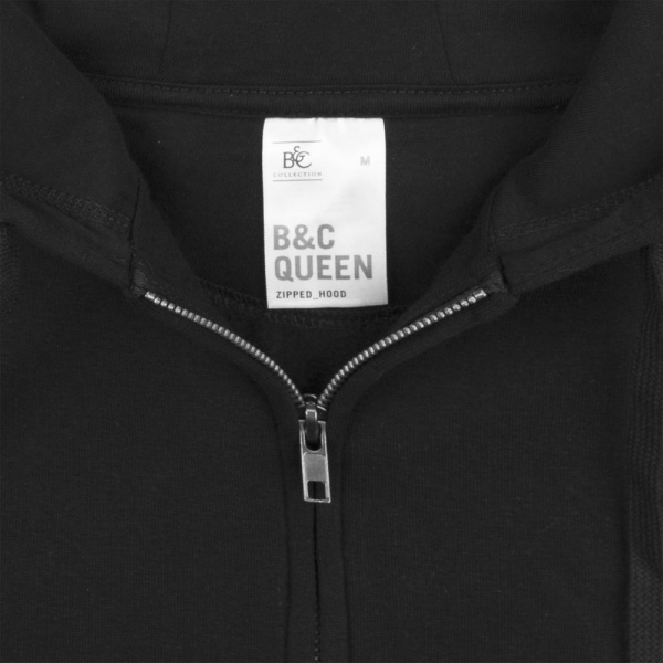 Толстовка на молнии с капюшоном женская Queen, темно-серая, XS–3XL