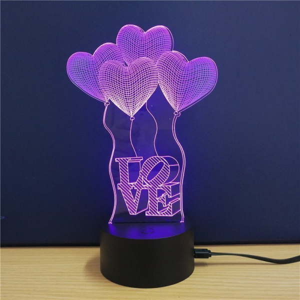 3 D ночник Creative Desk Lamp (Настольная лампа голограмма 3Д, ночник)