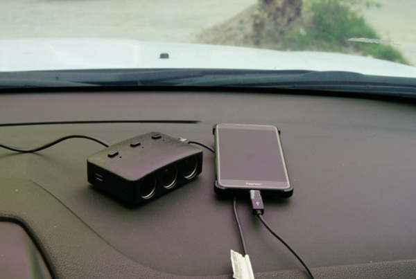 Разветвитель прикуривателя, 3 гнезда, 2 USB разъема 12-24V