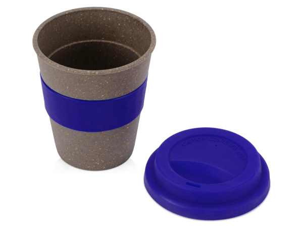 Стакан из бамбукового волокна «Café», Цвет серо-коричневый/темно-синий