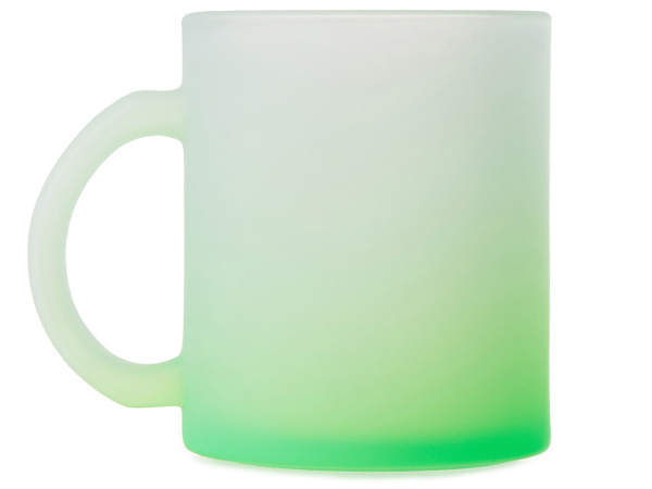 Стеклянная матовая кружка с градиентом для сублимации «Омбре», Цвет зеленое яблоко