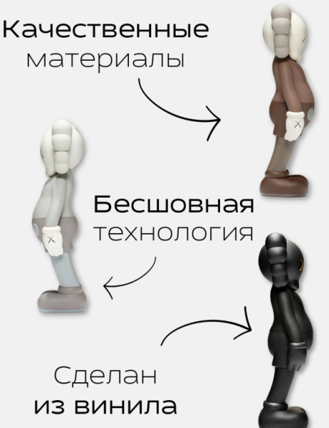 Коллекционная кукла Kaws Companion Five Years Later Игрушка 38 см.