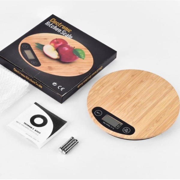 Электронные бамбуковые кухонные весы Electronic Kitchen Scale (до 5 кг)