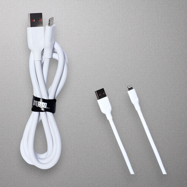 Кабель USB MRM G11 Lightning, длина 1000мм, белый / Быстрая зарядка и прочность