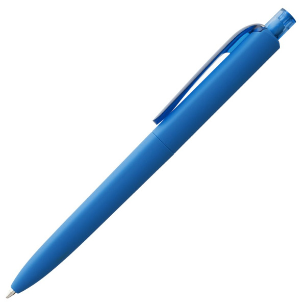Ручка шариковая Prodir DS8 PRR-T Soft Touch, голубая, 14х1,1 см