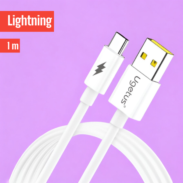 Кабель USB UG08 Lightning силиконовый / Быстрый, универсальный и долговечный