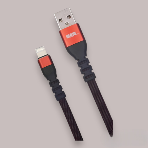 Кабели USB MR36i Lighting, тканевые плоские, 1 метр, синий и красный цвета