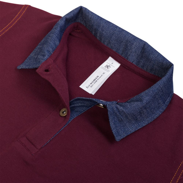 Рубашка поло женская DNM Forward бордовая, S–XL