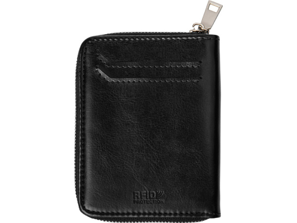 Картхолдер на молнии для 8 карт с RFID-защитой «Fabrizio», Цвет черный