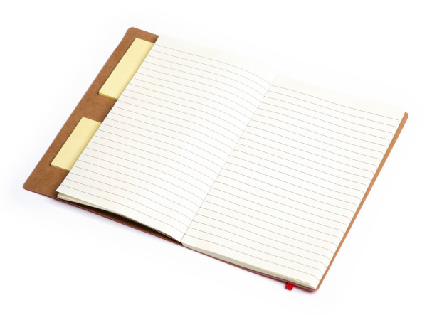 Блокнот А5 «Write and stick» с ручкой и набором стикеров, Цвет красный